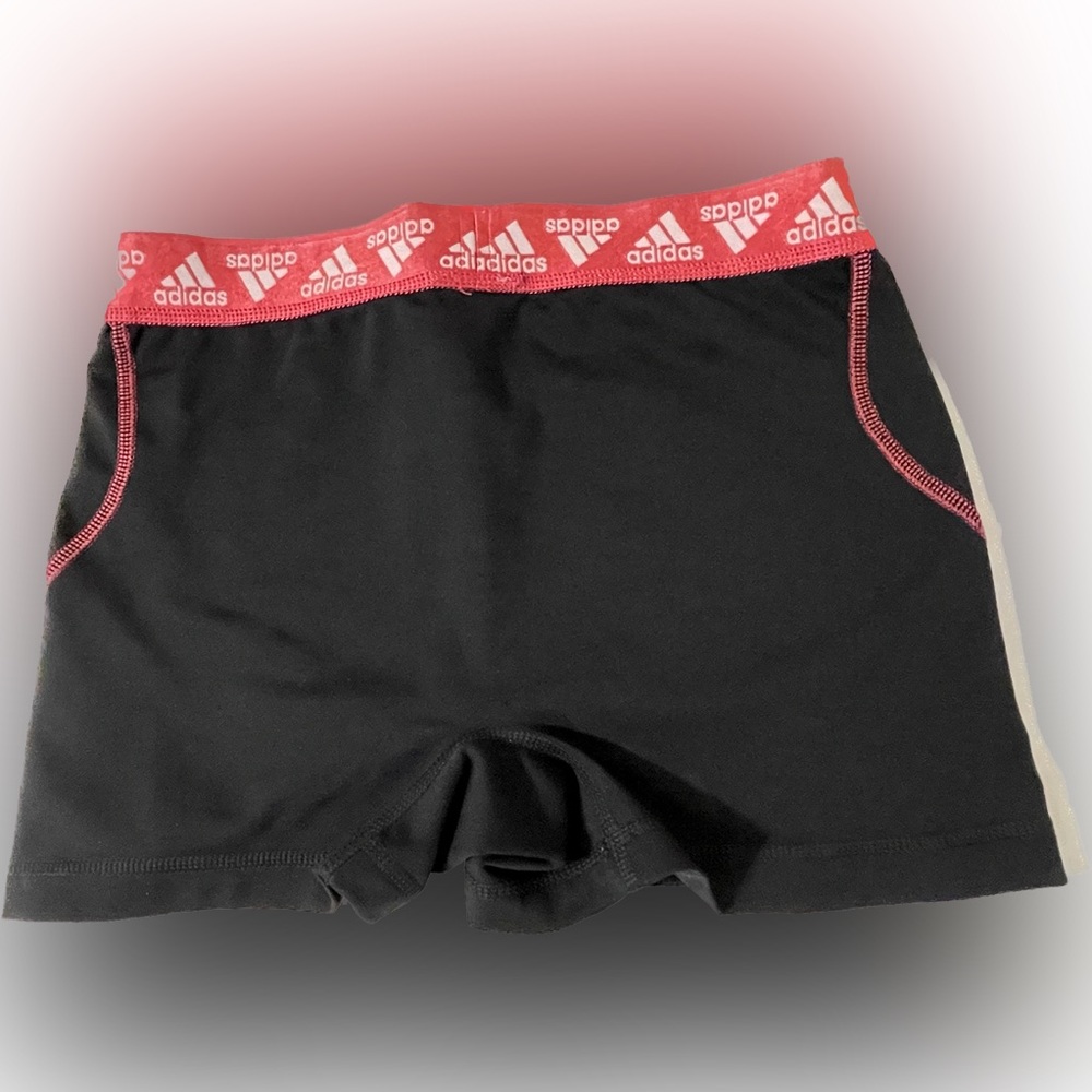 💥 SALE 💥 ADIDAS Size Medium Black & Pink/Coral Color Shorts Excellent Condition - Picture 2 of 9